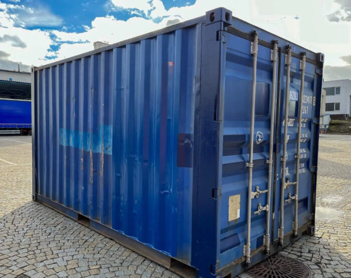 gebrauchter 15ft Container blau